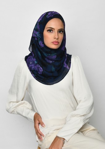 Message From Unknown-Printed Crinkled Chiffon