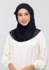 Midnight Navy - Plain Crinkled Chiffon