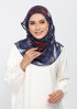 Molten Blues-Printed Plus Crinkled Chiffon