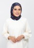 Molten Blues-Printed Plus Crinkled Chiffon