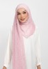 Monogram maze rose-printed plus crinkled chiffon