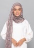 Monogram Taupe-Printed Plus Crinkled Chiffon
