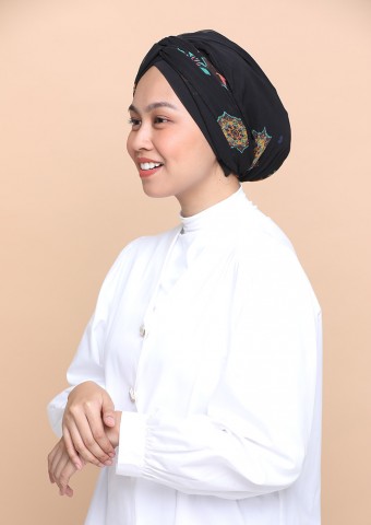 Morgiana-Cap Shawl-Printed Mosaic Chiffon