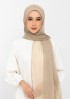Neutral beige-Plain Crinkled Chiffon