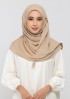 Neutral Beige - Plain With Crystals Crinkled Chiffon