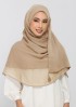 Neutral beige-Plain Crinkled Chiffon