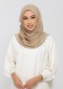 Neutral beige-Plain Crinkled Chiffon