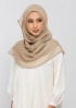 Neutral beige-Plain Crinkled Chiffon