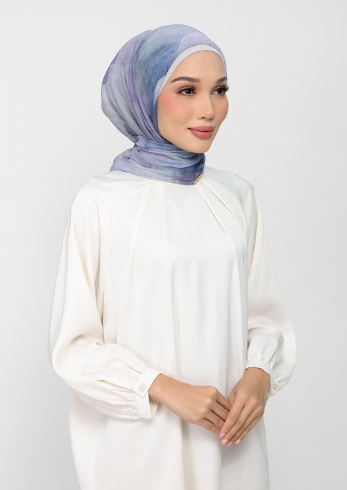 Ocean Haze-Printed Plus Crinkled Chiffon