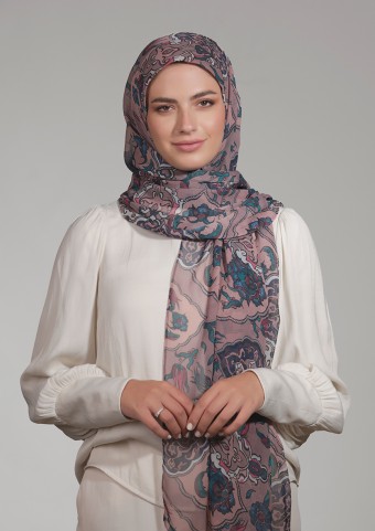 Ottoman Princess-Printed Crinkled Chiffon (NEW STYLE)