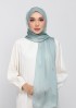 PALE SAGE - PLAIN CRINKLED SATIN