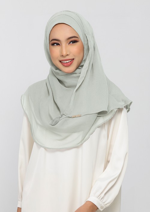 Pigeon-Plain Crinkled Chiffon