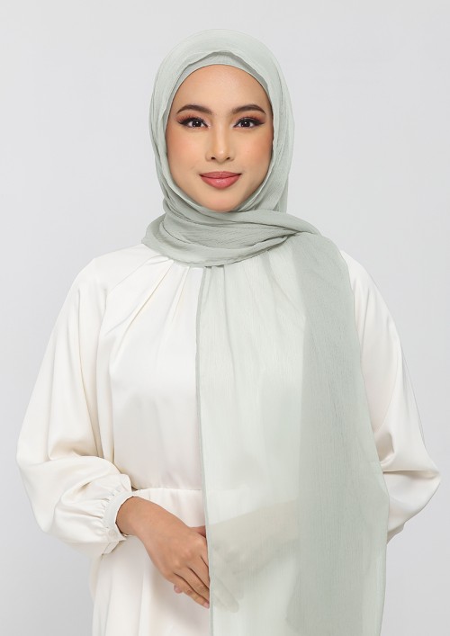 Pigeon-Plain Crinkled Chiffon