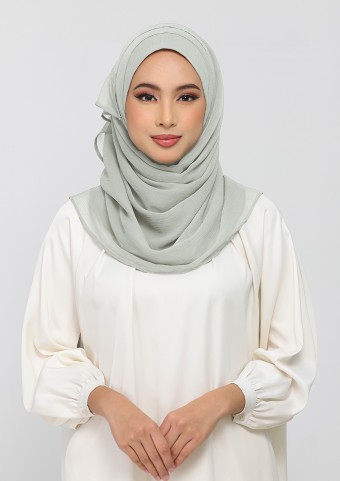 Pigeon-Plain Crinkled Chiffon