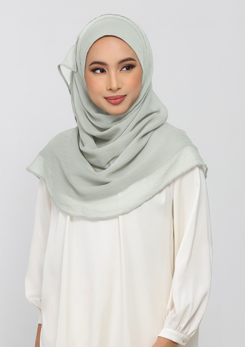Pigeon-Plain Crinkled Chiffon