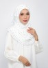 Polka Offwhite-Printed Plus Crinkled Chiffon