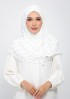Polka Offwhite-Printed Plus Crinkled Chiffon