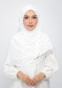 Polka Offwhite-Printed Plus Crinkled Chiffon