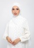 Polka Offwhite-Printed Plus Crinkled Chiffon