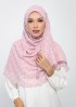 Polka Pink-Printed Plus Crinkled Chiffon