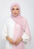Polka Pink-Printed Plus Crinkled Chiffon