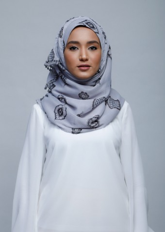 Purity-Printed Crinkled Chiffon