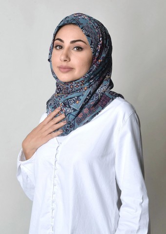 La Majolica-Printed Crinkled Chiffon