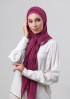Raspberry-Plain Crinkled Chiffon