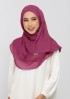 Raspberry-Plain Crinkled Chiffon