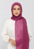 Raspberry-Plain Crinkled Chiffon