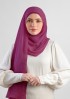 Raspberry-Plain Crinkled Chiffon