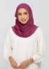 Raspberry-Plain Crinkled Chiffon