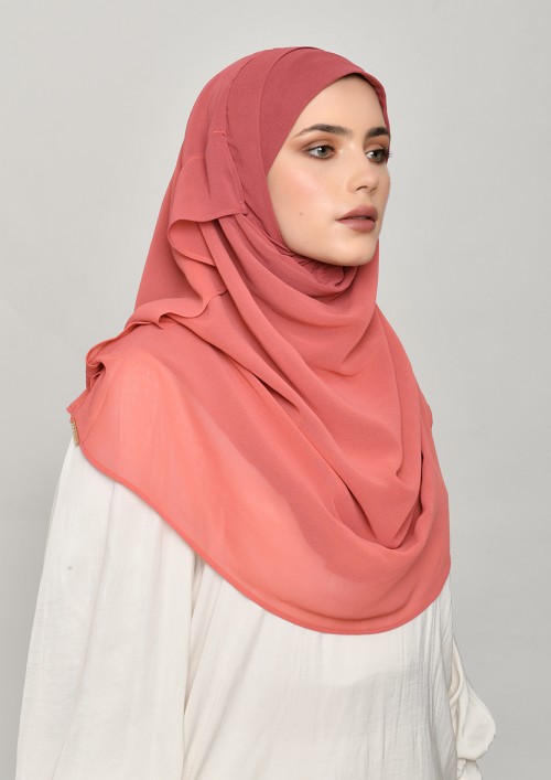 RedBerry-Plain Georgette