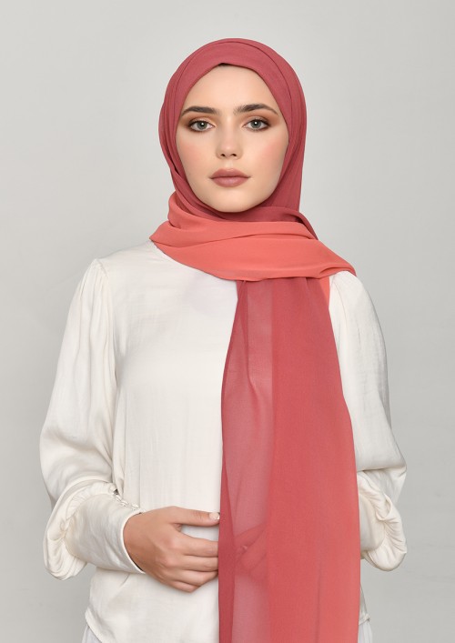 RedBerry-Plain Georgette