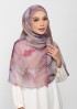 Rose Dusk-Printed Plus Crinkled Chiffon