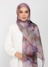 Rose Dusk-Printed Plus Crinkled Chiffon