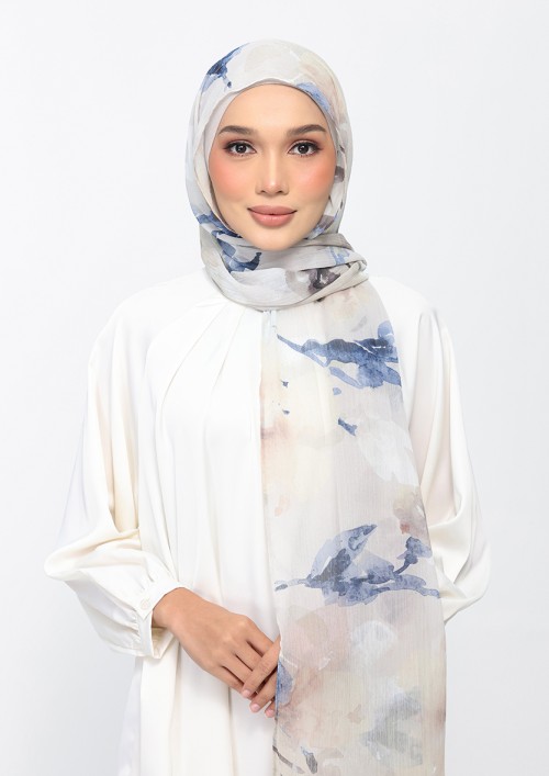 Salma - Printed Plus Crinkled Chiffon
