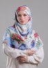 Santorini-Printed Crinkled Chiffon