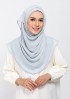 Silver-Plain Crinkled Chiffon