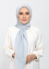 Silver-Plain Crinkled Chiffon