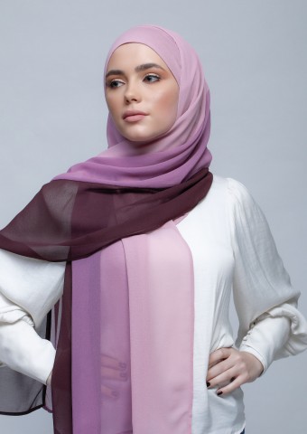 SmoothieVioletPlum-Freestyle with Inner-Plain Crepe Chiffon