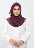 Sparkles Burgundy-Printed Plus Crinkled Chiffon