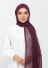Sparkles Burgundy-Printed Plus Crinkled Chiffon
