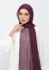Sparkles Burgundy-Printed Plus Crinkled Chiffon