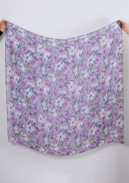 Lavender Dreams - Printed Crinckled Chiffon (NEW STYLE)