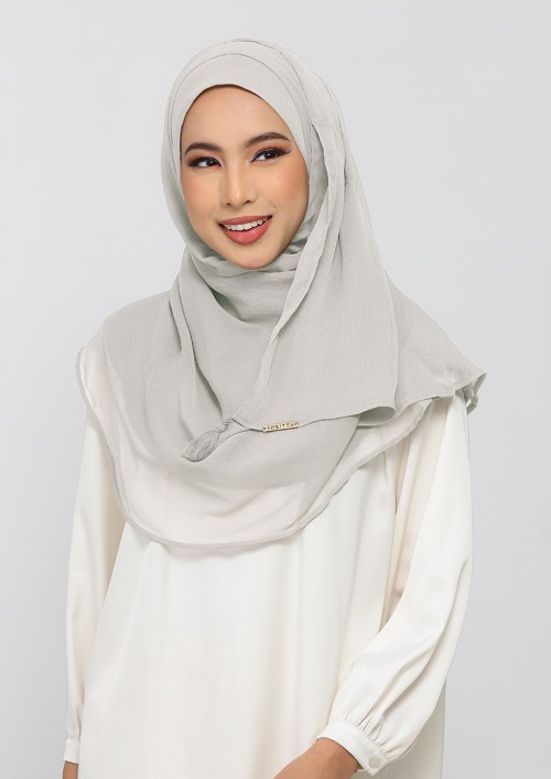 Stone-Plain Crinkled Chiffon