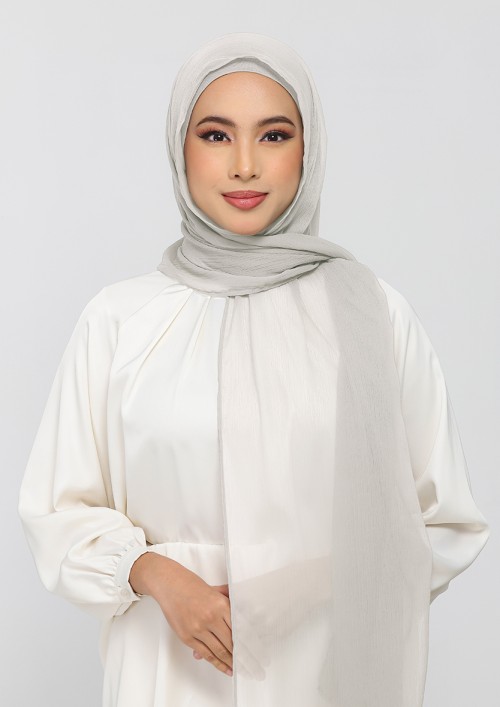 Stone-Plain Crinkled Chiffon