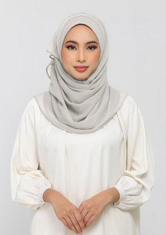Stone-Plain Crinkled Chiffon