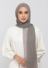 Truffle-Plain Crinkled Chiffon