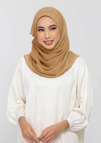 Topaz-Plain Crinkled Chiffon
